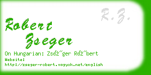 robert zseger business card